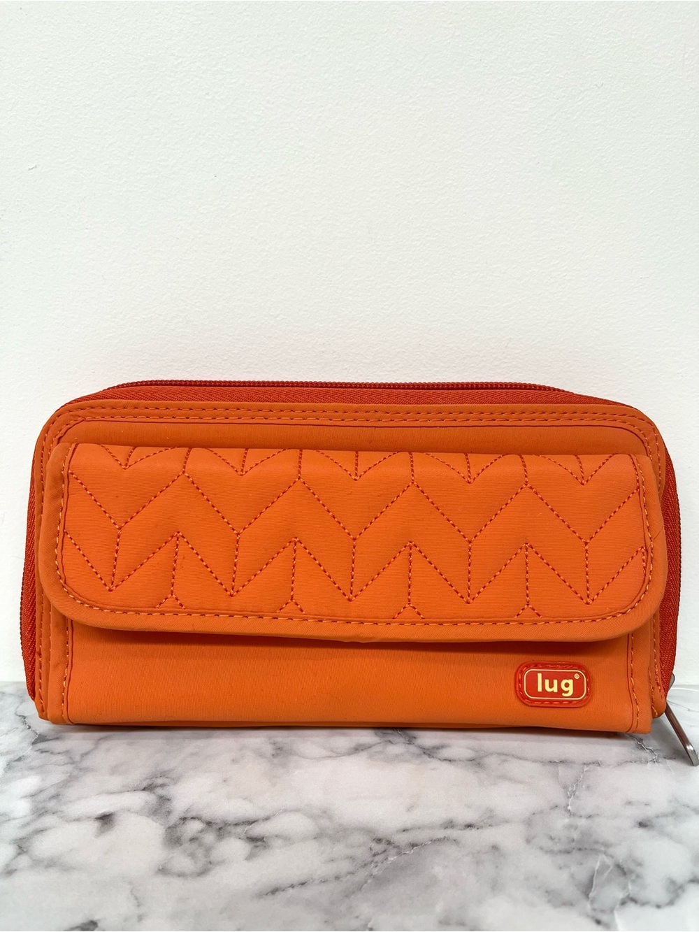 Lug quick-step wallet in sunset orange RFID